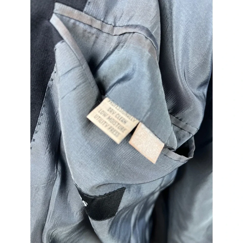 Hugo Boss Mens Navy Blue Super 100 Virgin Wool 3-Button‎ Blazer Jacket 40L USA